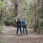 Groom and bestman in dwellingup forrest - Brooke Jackson