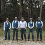 Groom and groomsmen before dwellingup wedding - Brooke Jackson